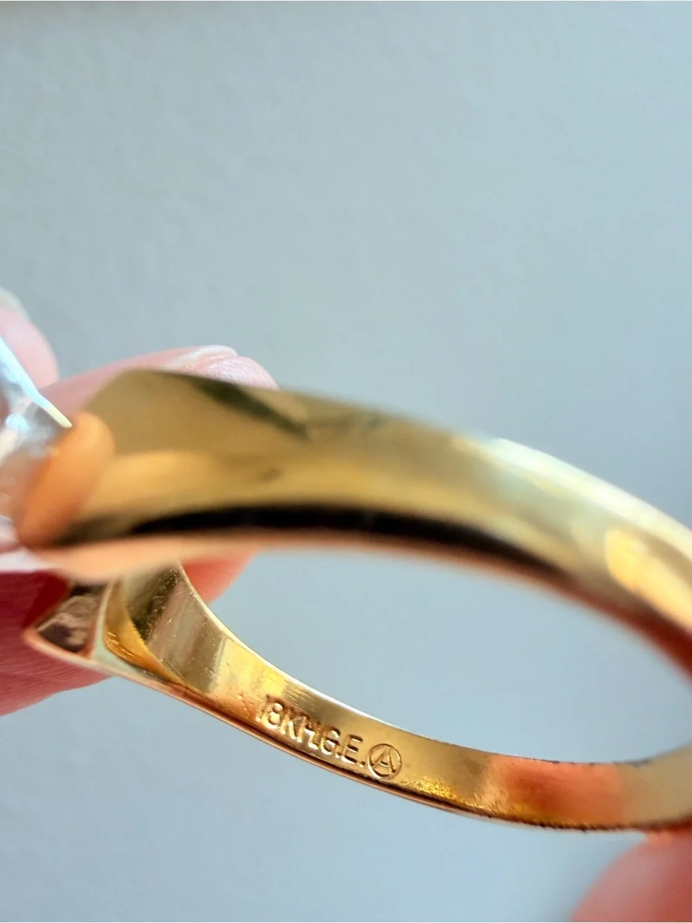 Vintage 18K HGE Gold Plated CZ Cocktail Engagement Fashion Ring